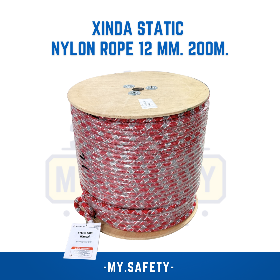 XINDA Static Nylon Rope 12 mm. 200 m. - อุปกรณ์ความปลอดภัย | MY.SAFETY